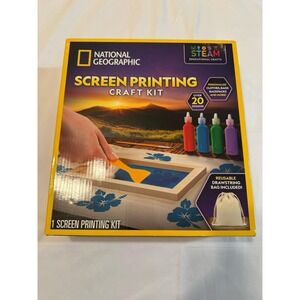 New National Geographic Screen Printing Craft Kit diy kids crafting kit w/ bags